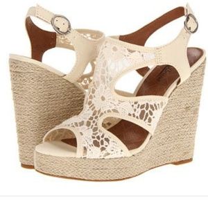 LUCKY brand riedel lace platform sandals